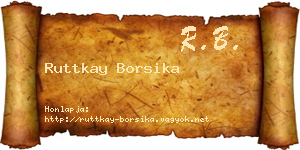 Ruttkay Borsika névjegykártya